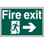 SIGN FIRE EXIT ARROW RIGHT 200 X 300MM