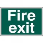 SIGN FIRE EXIT TEXT ONLY 200 X 300MM