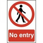 SIGN NO ENTRY 200 X 300MM  