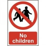 SIGN NO CHILDREN 200 X 300MM  