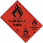 SIGN FLAMMABLE LIQUID CLASS 3 (FOR VEHICLES)