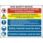 SIGN SITE SAFETY COMPOSITE 800 X 600MM