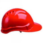 SAFETY HELMET RED VENTED FABRIC WEBBING BBVSH