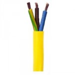 ELECTRIC CABLE 110V YELLOW 1.5MM ROUND 100M ROLL PER MTR