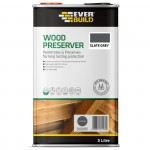 WOOD PRESERVER SLATE GREY 5 LITRE EVERBUILD