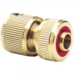 HOSE CONNECTOR 1/2 BRASS WITH WATER STOP GWB3 36202 DRAPER