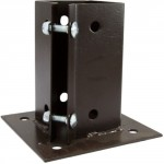 FENCE POST SUPPORT BOLT DOWN 3" X 3" RED