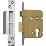 MORTICE LOCK EURO PROFILE STAINLESS STEEL 2.1/2" AS11334