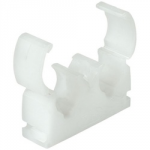 PLASTIC PIPE CLIP 22MM DOUBLE HINGED TD22 TALON