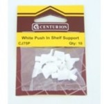 PUSH IN SHELF SUPPORT WHITE (PACK OF 10) CJ75P