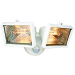 TWIN FLOODLIGHT WITH MOTION DETECTOR 120W WHITE ES120/2W