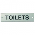SIGN TOILETS SILVER OR GOLD REVERSIBLE RIGID 100 X 200MM