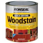 QUICK DRY WOOD STAIN 2.5 LITRE SATIN FINISH MAHOGANY RONSEAL