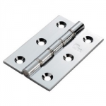 BUTT HINGE DOUBLE SS WASHERED CHROME PLATED 100MM HDSSW5CP