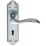 MORTICE LOCK FURNITURE CHROME PLATED MADRID PATTERN DL190CP