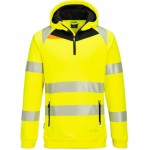 HOODIE YELLOW / BLACK HI VIS 1/4 ZIP LARGE DX482