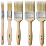 PAINT BRUSH SET OF 5 1" 1.1/2" 2" FINE TIP SYNTHETIC