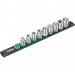 3/8" DRIVE SOCKET RAIL 9 PIECE B4 ZYKLOP 8790B 005430 WERA