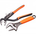 ADJUSTABLE WRENCH 200MM & WATERPUMP PLIER 250MM BAHCO