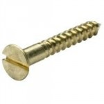 CSK WOODSCREW SLOTTED BRASS 12 X 1.1/4