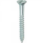 CSK WOODSCREW SLOTTED BZP 4 X 3/4