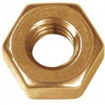 HEX NUT BRASS 3/4 W  