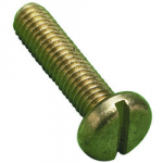 PAN HEAD MACHINE SCREW SLOTTED BRASS M4 X 10