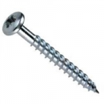 ROUND HEAD WOODSCREW POZI TWINTHREAD BZP 8 X 1.1/4