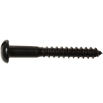 ROUND HEAD WOODSCREW BLACK JAPPANED 6 X 2