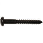 ROUND HEAD WOODSCREW BLACK JAPPANED 12 X 2