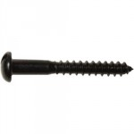 ROUND HEAD WOODSCREW BLACK JAPPANED 6 X 1.1/4